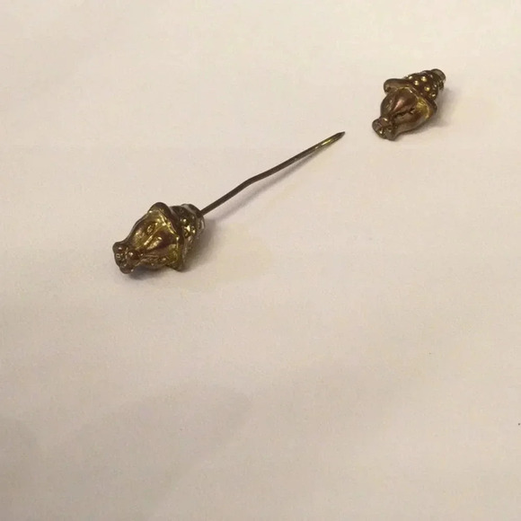 Vintage Boar Stickpin Tie Pin - Boar Heads - Picture 3 of 3